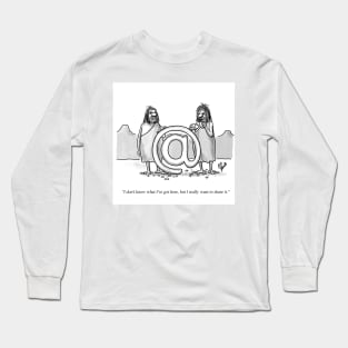 Classic Social Media Sharing Cartoon Long Sleeve T-Shirt